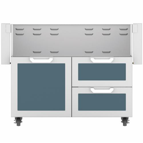 Hestan GCR42GG 42 Inch Double Drawer and Door Grill Cart - Dark Gray