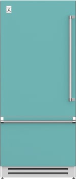 Hestan KRBL36TQ 36 Inch Left Hinged Built-In Bottom Freezer Refrigerator with 18.5 cu. ft. Capacity - Turquoise
