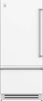 Hestan KRBL36WH 36 Inch Left Hinged Built-In Bottom Freezer Refrigerator with 18.5 cu. ft. Capacity - White