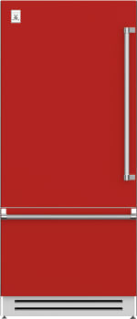 Hestan KRBL36RD 36 Inch Left Hinged Built-In Bottom Freezer Refrigerator with 18.5 cu. ft. Capacity - Red