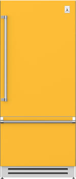 Hestan KRBR36YW 36 Inch Right Hinged Built-In Bottom Freezer Refrigerator with 18.5 cu. ft. Capacity - Yellow