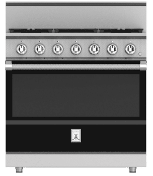 Hestan KRG365LPBK 36 Inch Freestanding Professional Gas Range with 4 Dual-Flow Burner System - LP - Black