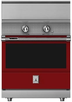 Hestan KRI30BKRD 30 Inch Freestanding Induction Range with 5 Cooking Elements, 5.8 cu. ft. Oven Capacity- Black - Red