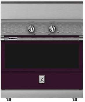 Hestan KRI36BKPP 36 Inch Freestanding Induction Range with 5 Cooking Elements, 5.8 cu. ft. Oven Capacity- Black - Purple