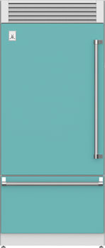 Hestan KRPL36TQ 36 Inch Left Hinged Built-In Bottom Freezer Refrigerator with Top Compressor - Turquoise