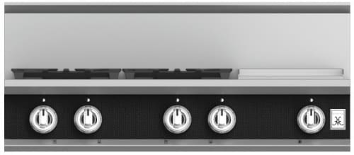Hestan KRT364GDLPBK 36 Inch Gas Rangetop with 4 Sealed Burners and Griddle - Black