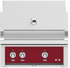 Hestan GMBR30NGBG 30 Inch Built-In Grill with with 525 sq. in. Grilling Area, 1 Trellis Tubular Burner - Burgundy