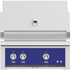 Hestan GMBR30LPBU 30 Inch Built-In Grill with with 525 sq. in. Grilling Area, 1 Trellis Tubular Burner - Blue