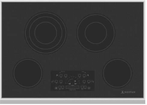 Hestan KEC30BK 30 Inch Electric Cooktop with 4 Cooking Zones - Black